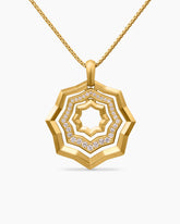 Zig Zag Stax™ Pendant Necklace in 18K Yellow Gold with Diamonds, 28mm